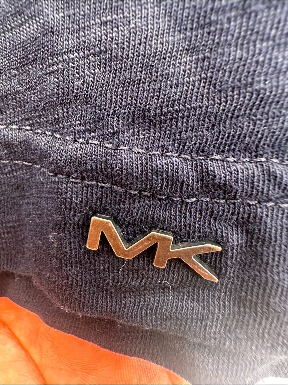 Michael Kors Men’s Navy Knit T-Shirtwith MK Logo